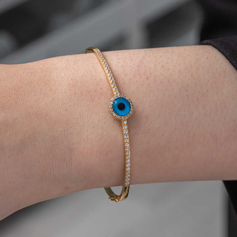 Silver Gold Evil Eye Women’s Bracelet