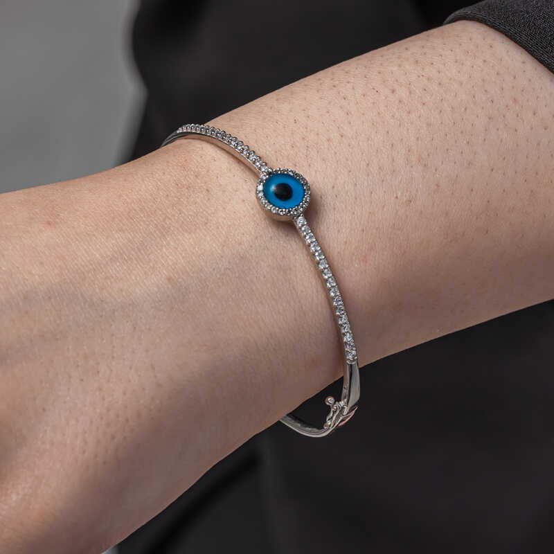 Silver Evil Eye Women’s Bracelet