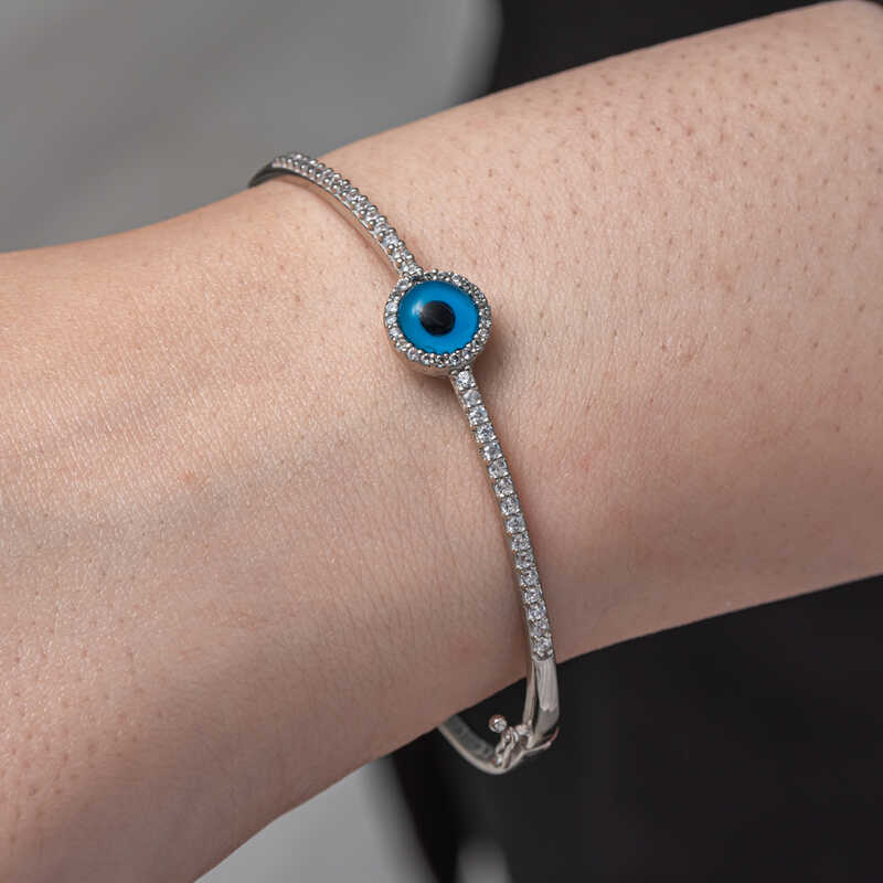 Silver Evil Eye Women’s Bracelet
