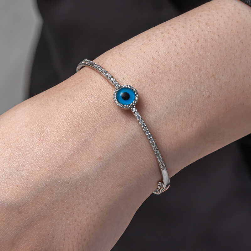 Silver Evil Eye Women’s Bracelet