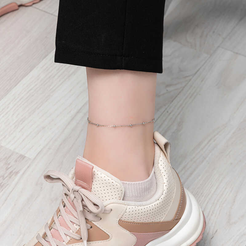 Silver Ball Chain Anklet