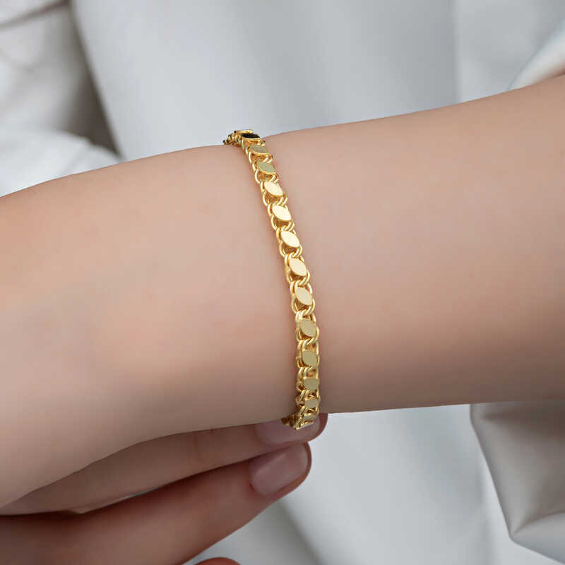 Silver Gold Sequin Chain Women’s Bracelet