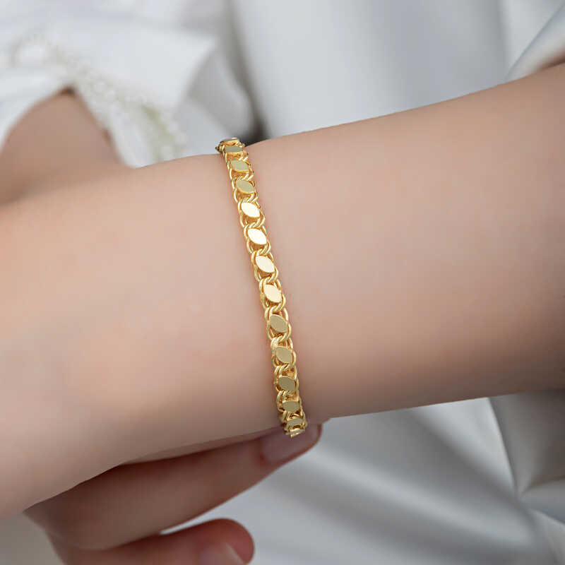 Silver Gold Sequin Chain Women’s Bracelet
