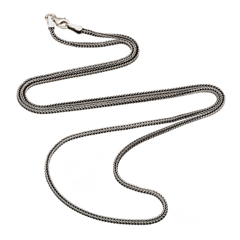 Silver 2 mm Foxtail 65 cm Chain