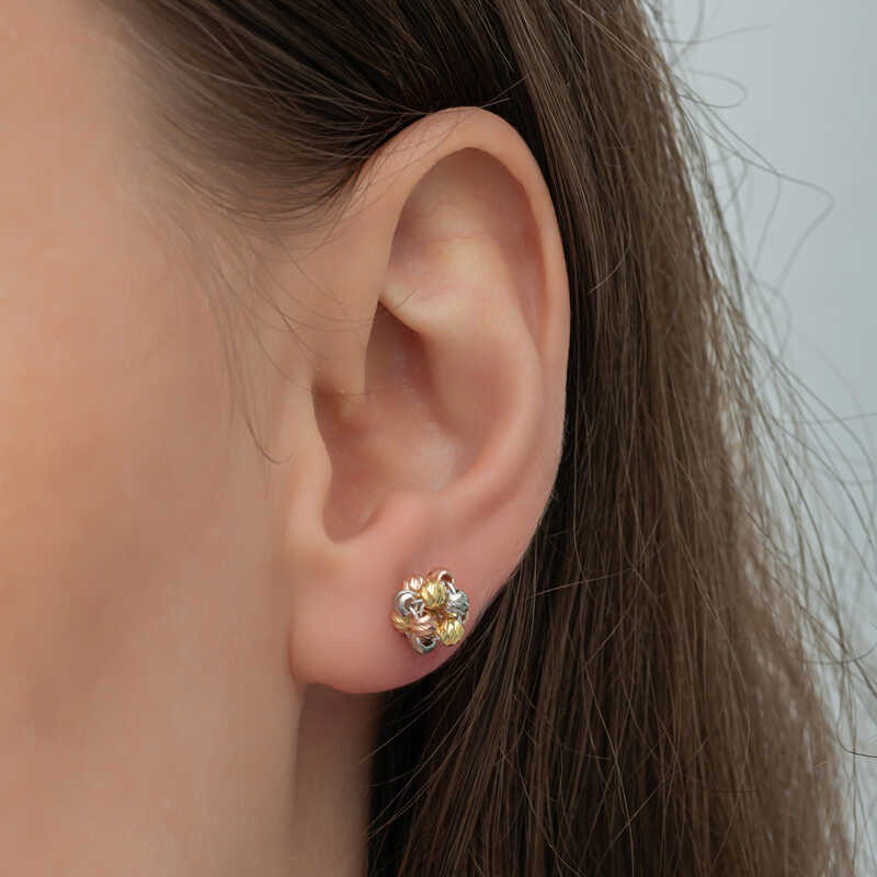 Silver Color Dorika Women’s Stud Earrings