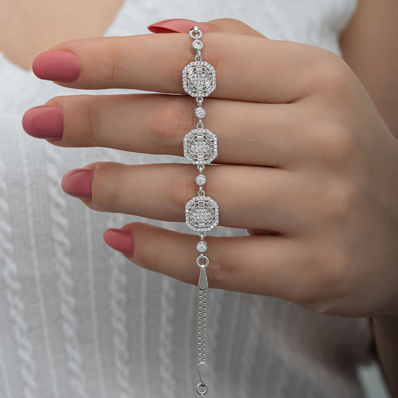 Silver Baguette Women’s Bracelet