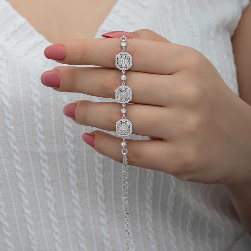 Silver Baguette Women’s Bracelet