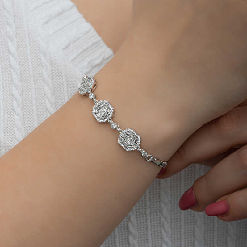 Silver Baguette Women’s Bracelet