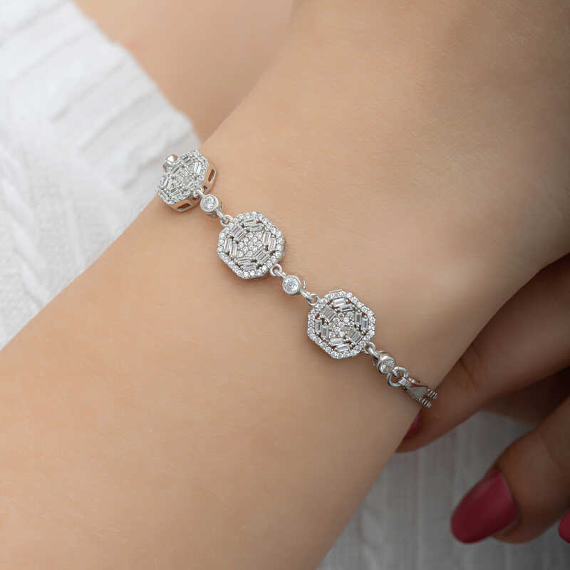 Silver Baguette Women’s Bracelet