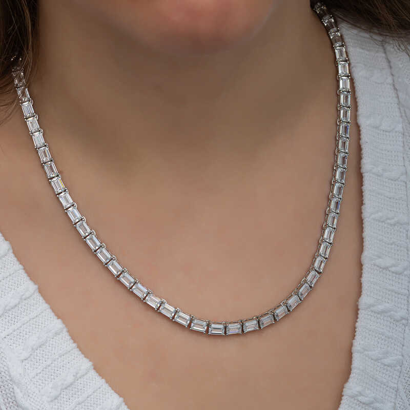 Silver White Stone Waterway Women’s Necklace