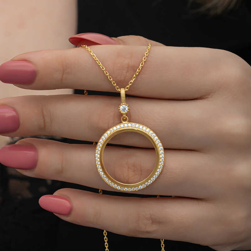 Silver Gold Plated Round Half Gold Wearable Women’s Necklace