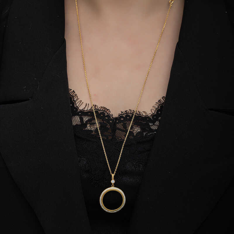 Silver Gold Plated Round Half Gold Wearable Women’s Necklace