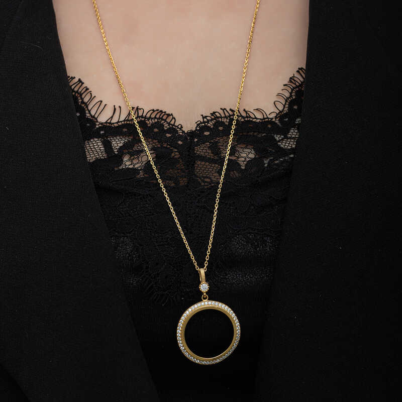Silver Gold Plated Round Half Gold Wearable Women’s Necklace