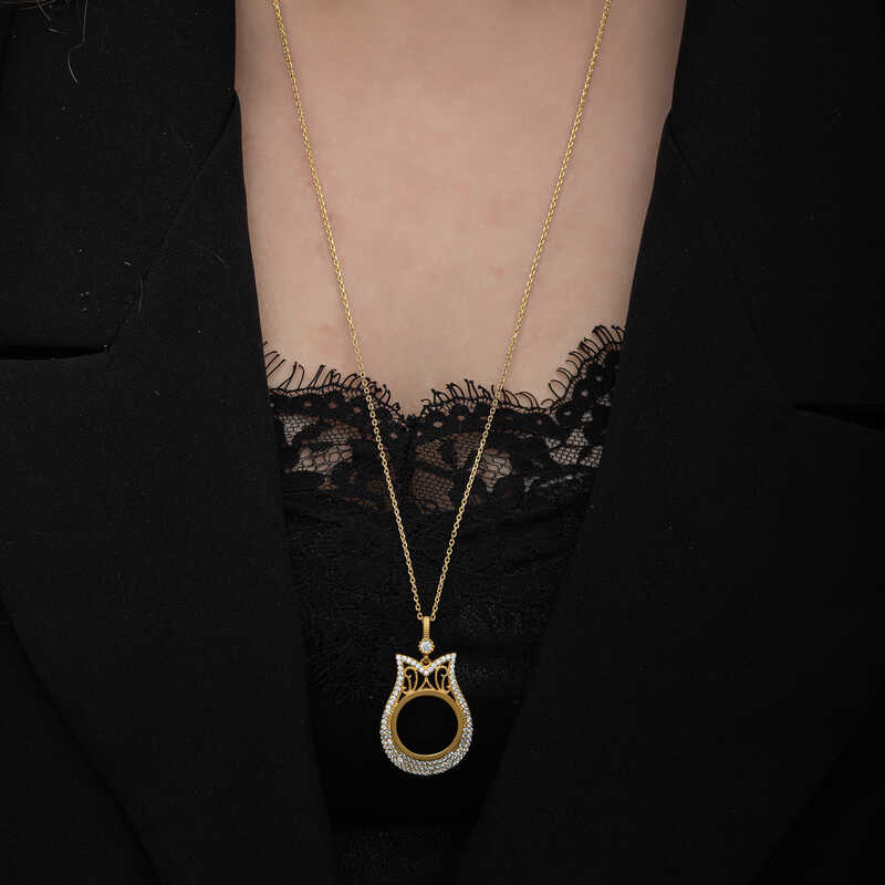 Silver Gold Plated Quarter Gold Necklace for Women