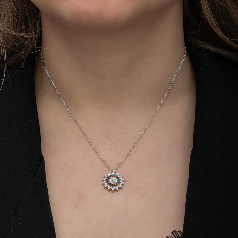 Silver Sun Women’s Necklace