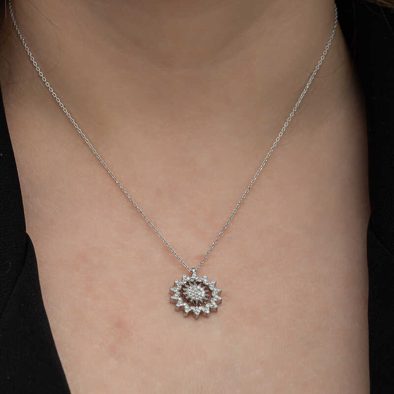 Silver Sun Women’s Necklace