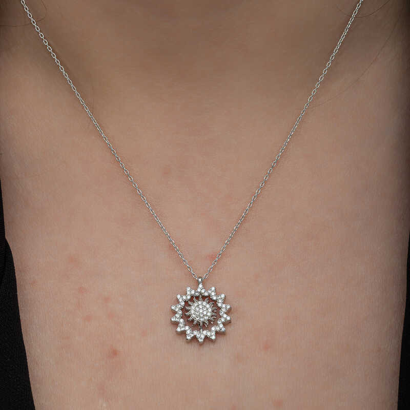 Silver Sun Women’s Necklace
