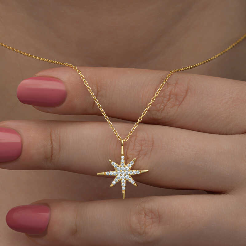 Silver Gold Polar Star Women’s Necklace
