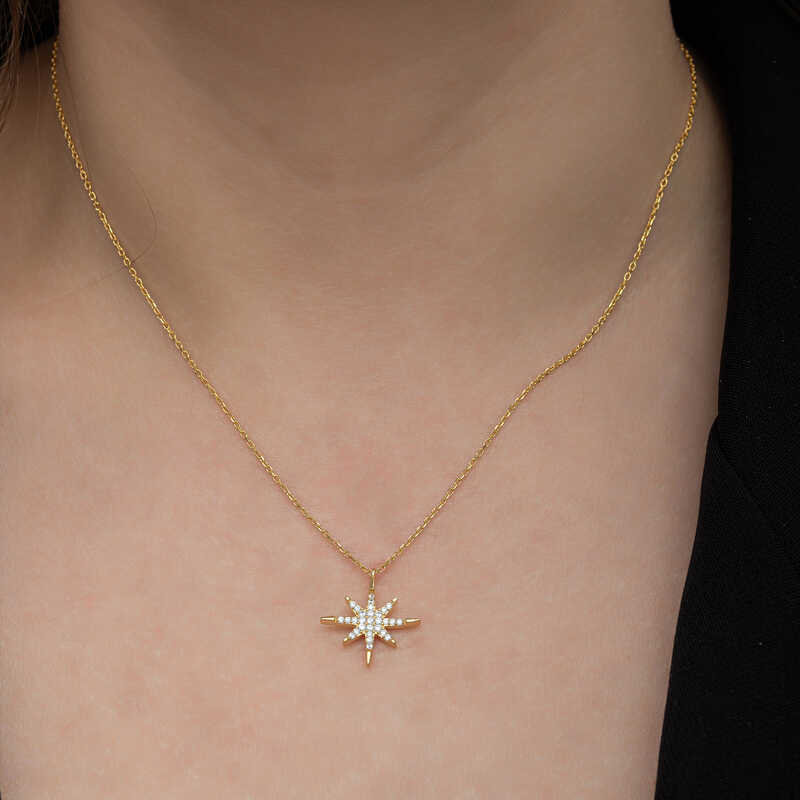 Silver Gold Polar Star Women’s Necklace