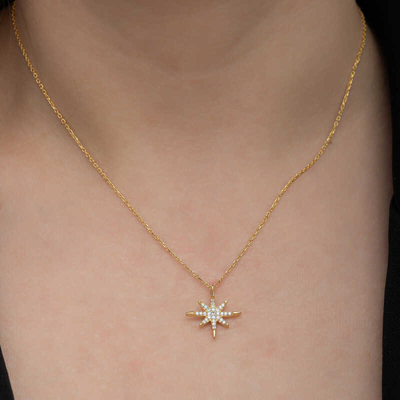 Silver Gold Polar Star Women’s Necklace