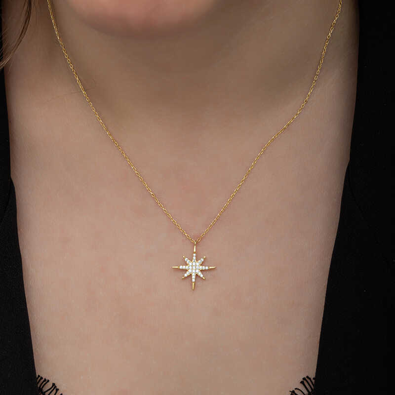 Silver Gold Polar Star Women’s Necklace