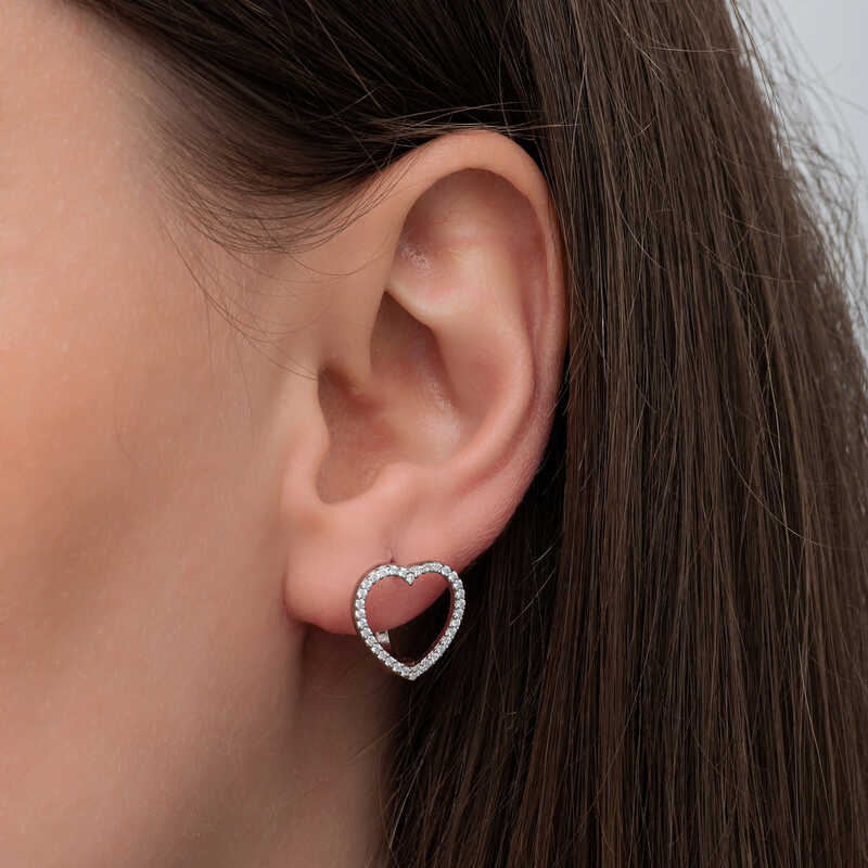 Silver Heart Women’s Earrings