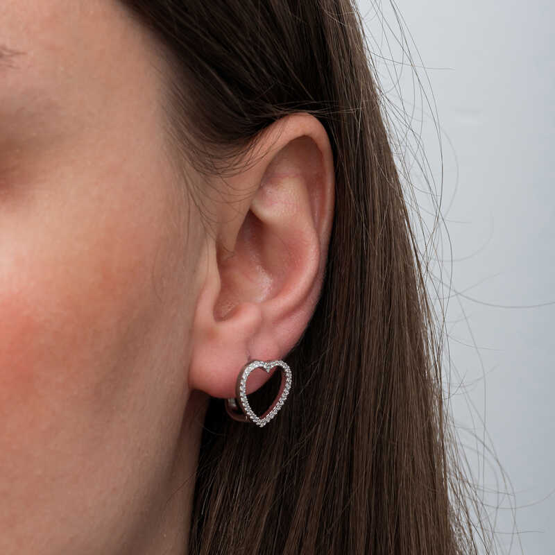 Silver Heart Women’s Earrings