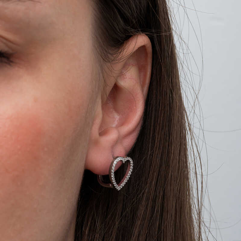 Silver Heart Women’s Earrings