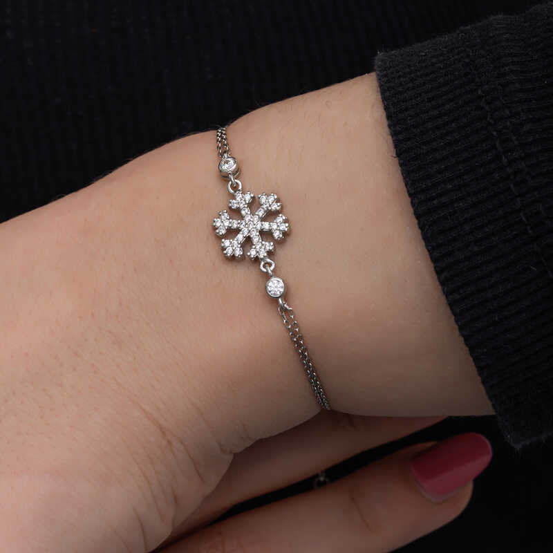 Silver Snowflake Women’s Bracelet