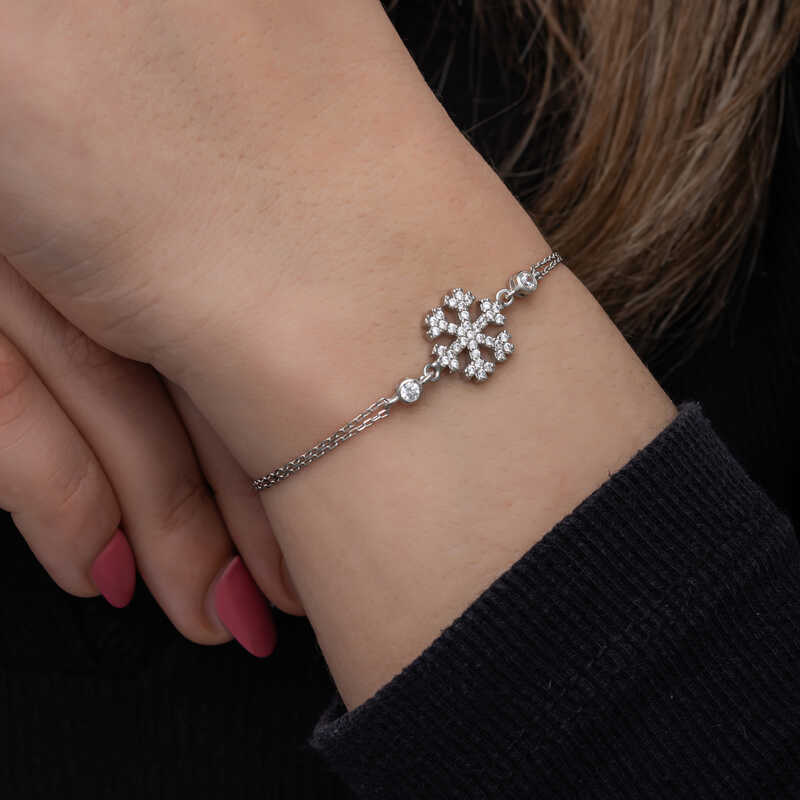 Silver Snowflake Women’s Bracelet