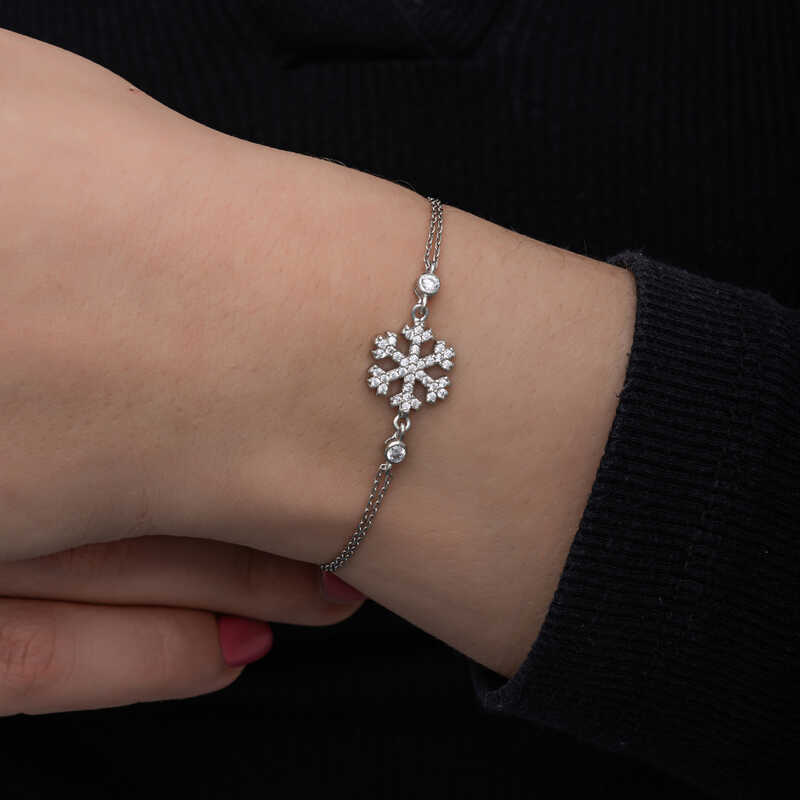 Silver Snowflake Women’s Bracelet