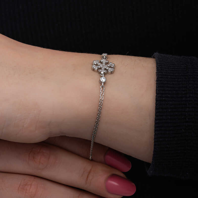 Silver Snowflake Women’s Bracelet