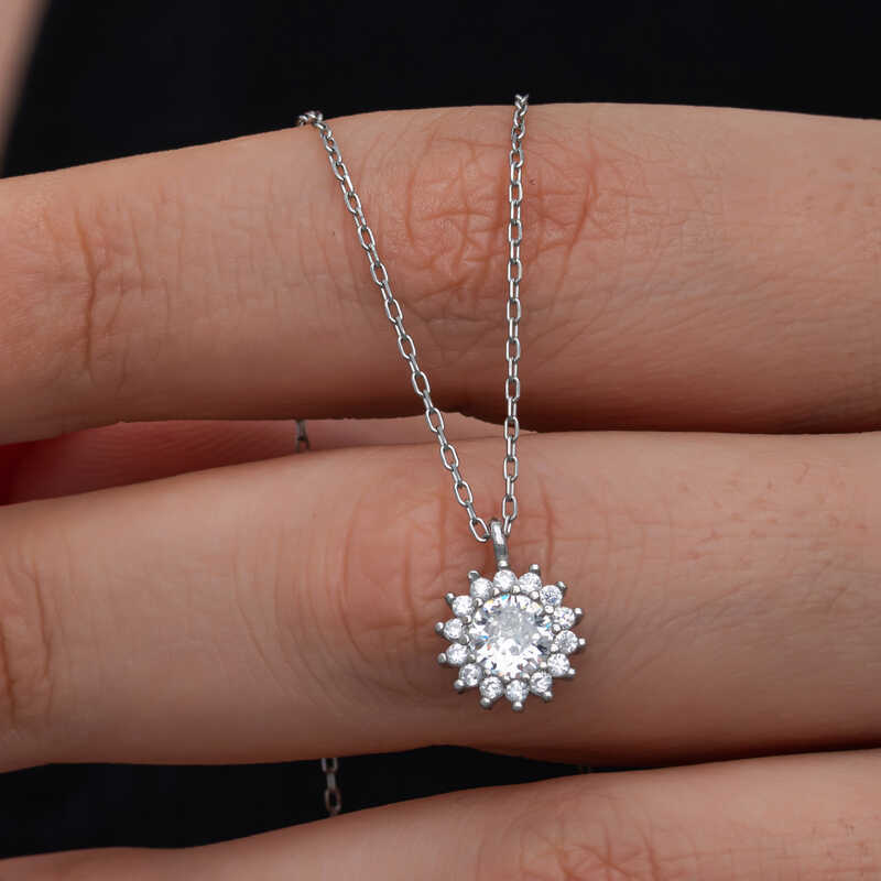 Silver Minimal Round Anturaj Women’s Necklace