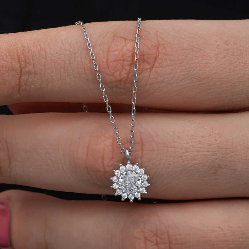 Silver Minimal Round Anturaj Women’s Necklace