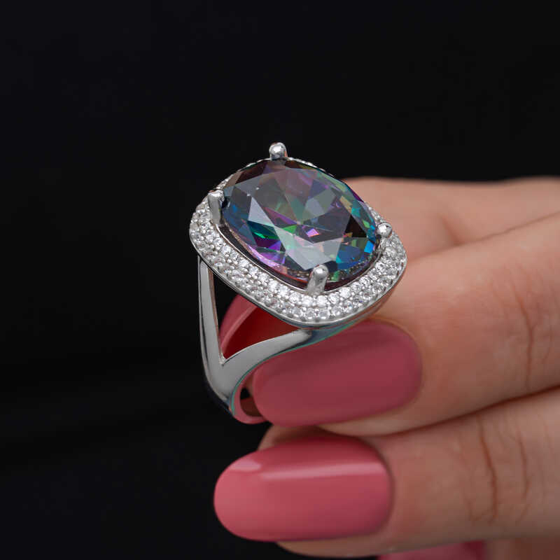 Silver Mystic Stone Women’s Ring