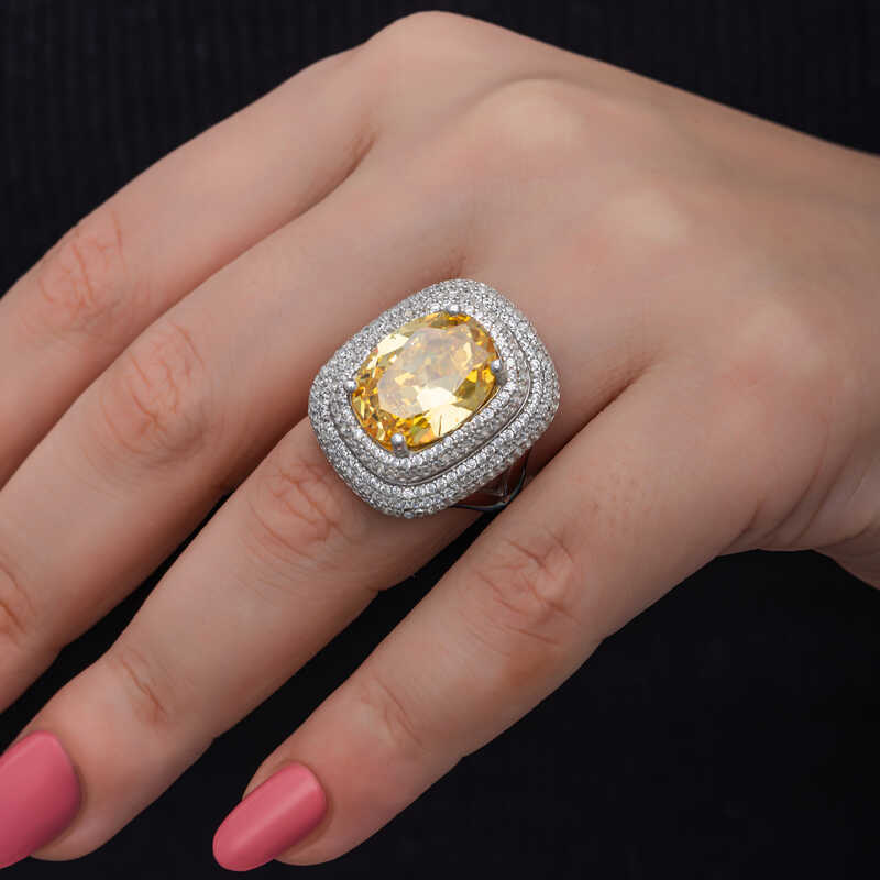 Silver Citrine Stone Women’s Ring