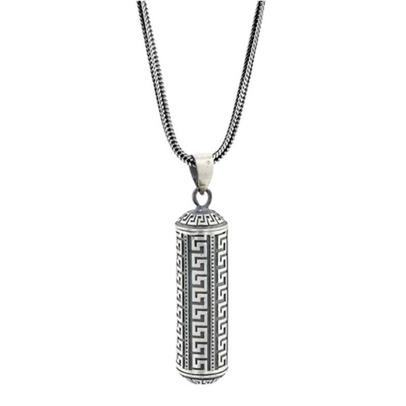 Silver Openable Amulet Container Necklace