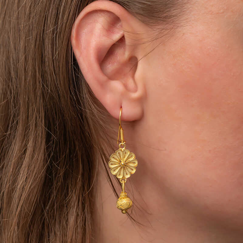 Silver Gold Dangling Trabzon Kazaz Women’s Earrings