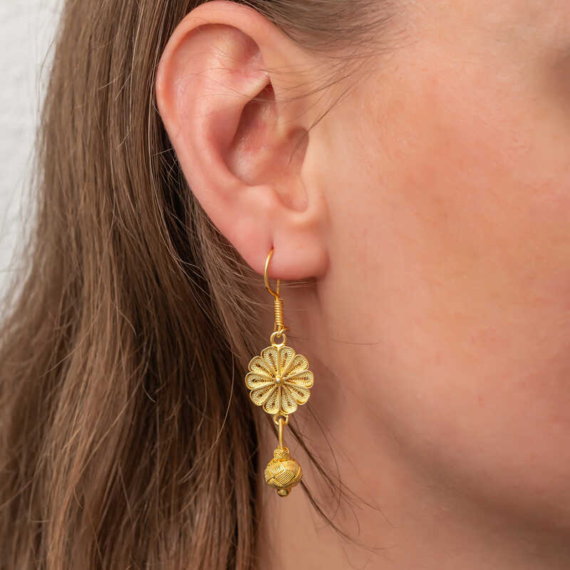 Silver Gold Dangling Trabzon Kazaz Women’s Earrings