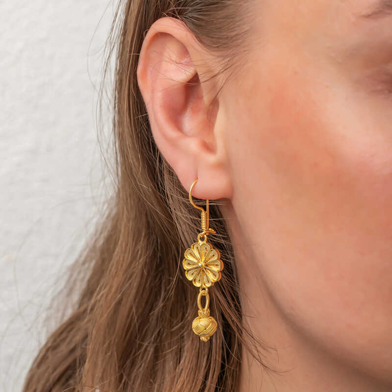 Silver Gold Dangling Trabzon Kazaz Women’s Earrings