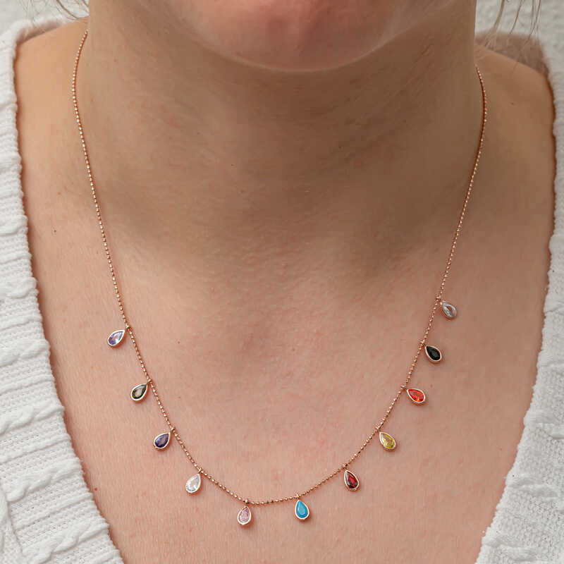Silver Color Drop Stone Lucky Women’s Necklace