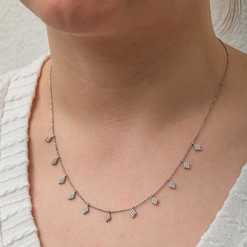 Silver Diamond Cut Lucky Women’s Necklace
