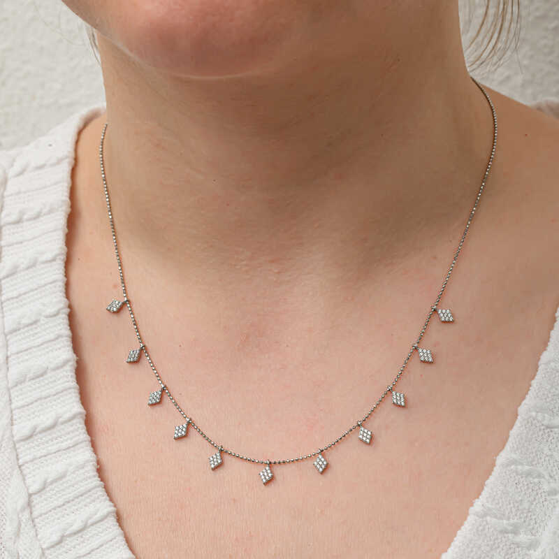 Silver Diamond Cut Lucky Women’s Necklace