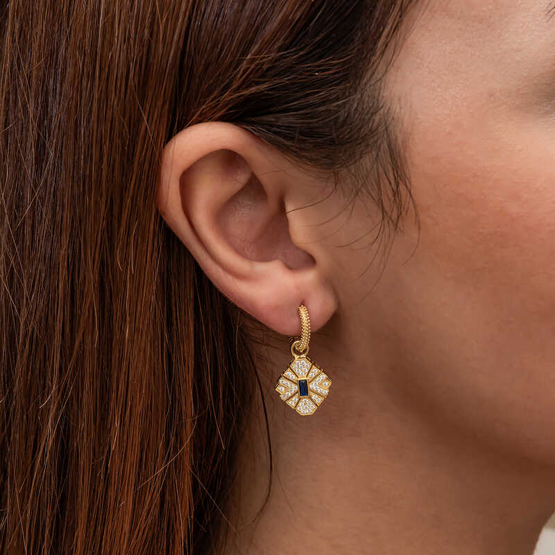 Silver Gold Zircon Stone Women’s Earrings