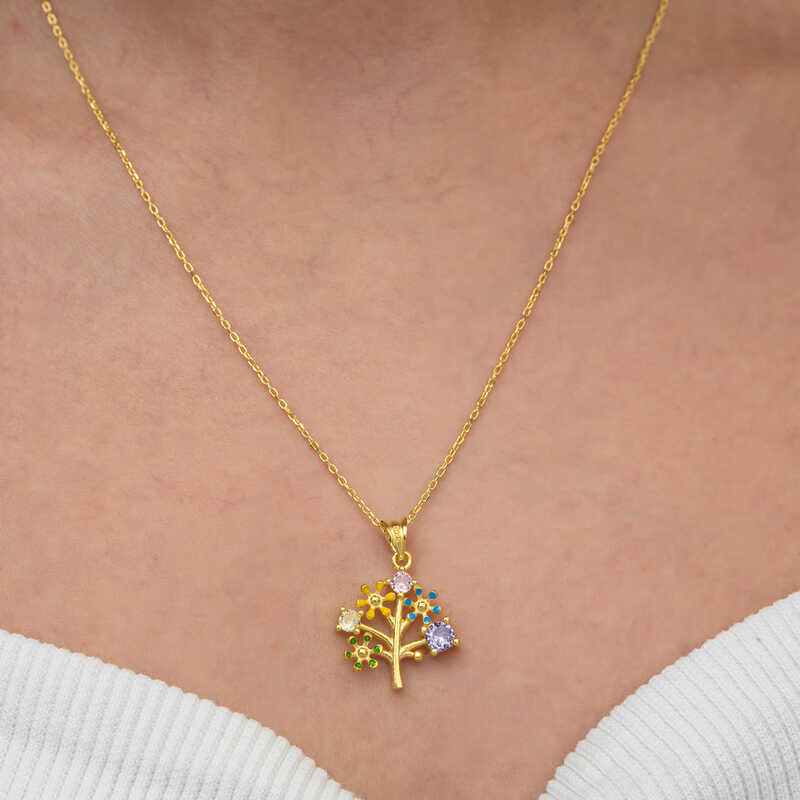 Silver Gold Color Tree of Life Women’s Necklace