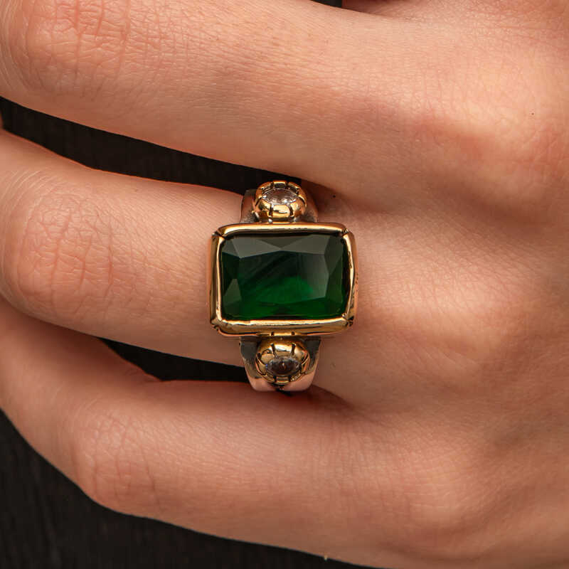 Silver Green Zircon Stone Authentic Women’s Ring