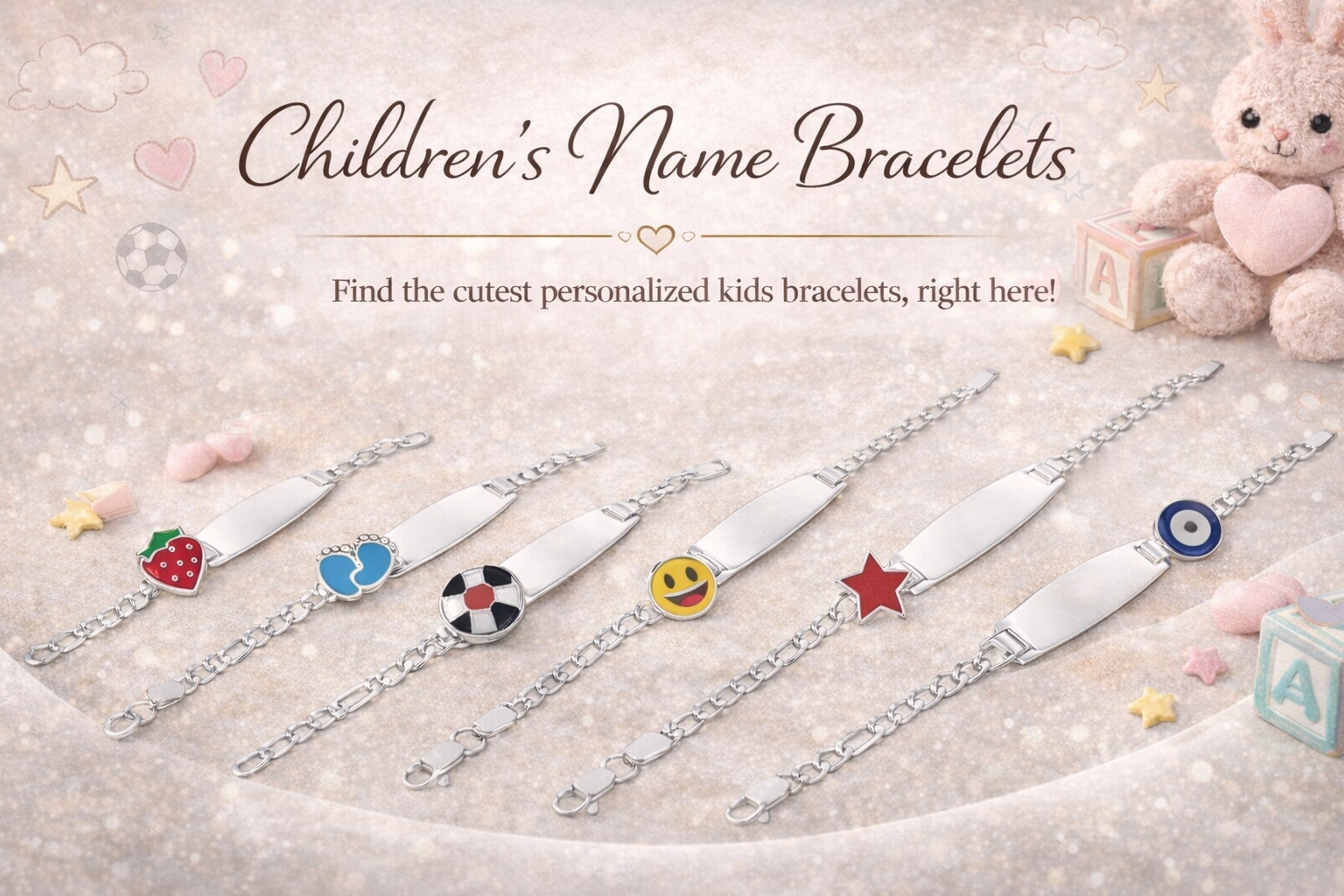 Tekbir Silver Bracelets for Children