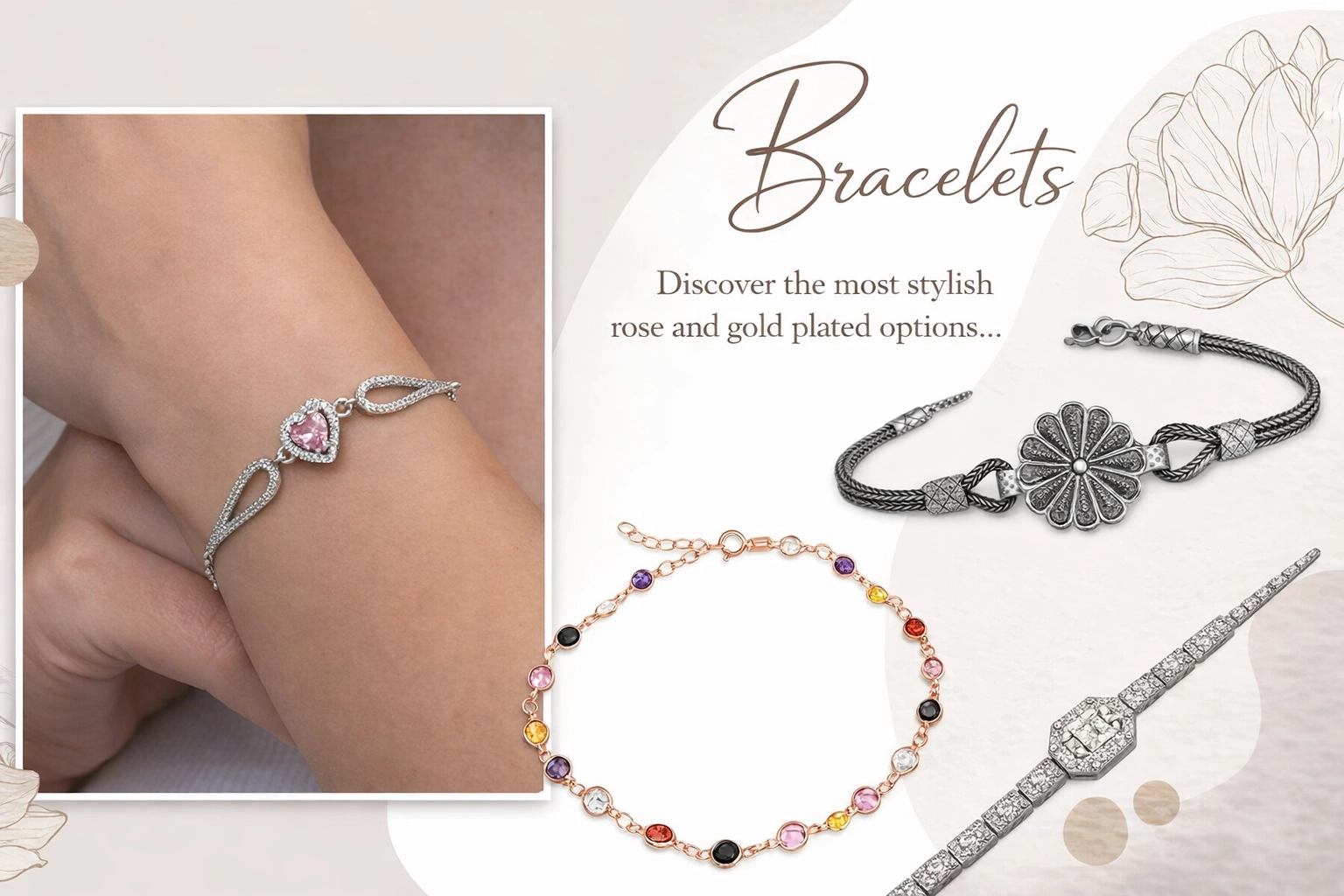Tekbir Silver Bracelets for Women