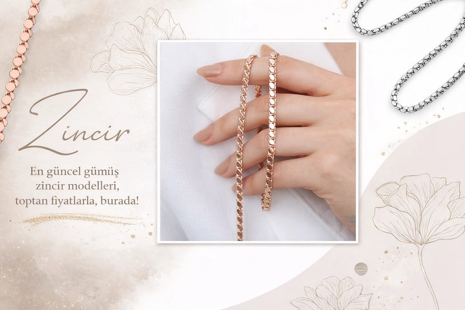 Tekbir Silver Gümüş Zincir Modelleri