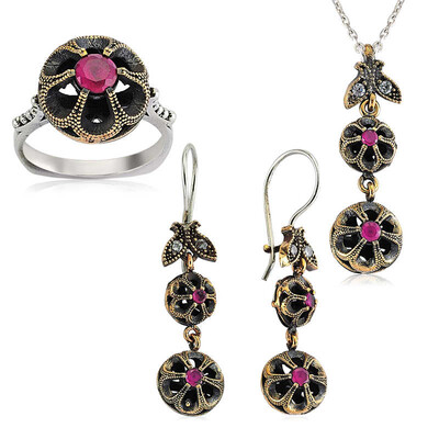 Tekbir Silver - Ortanca Otantik Gümüş Set